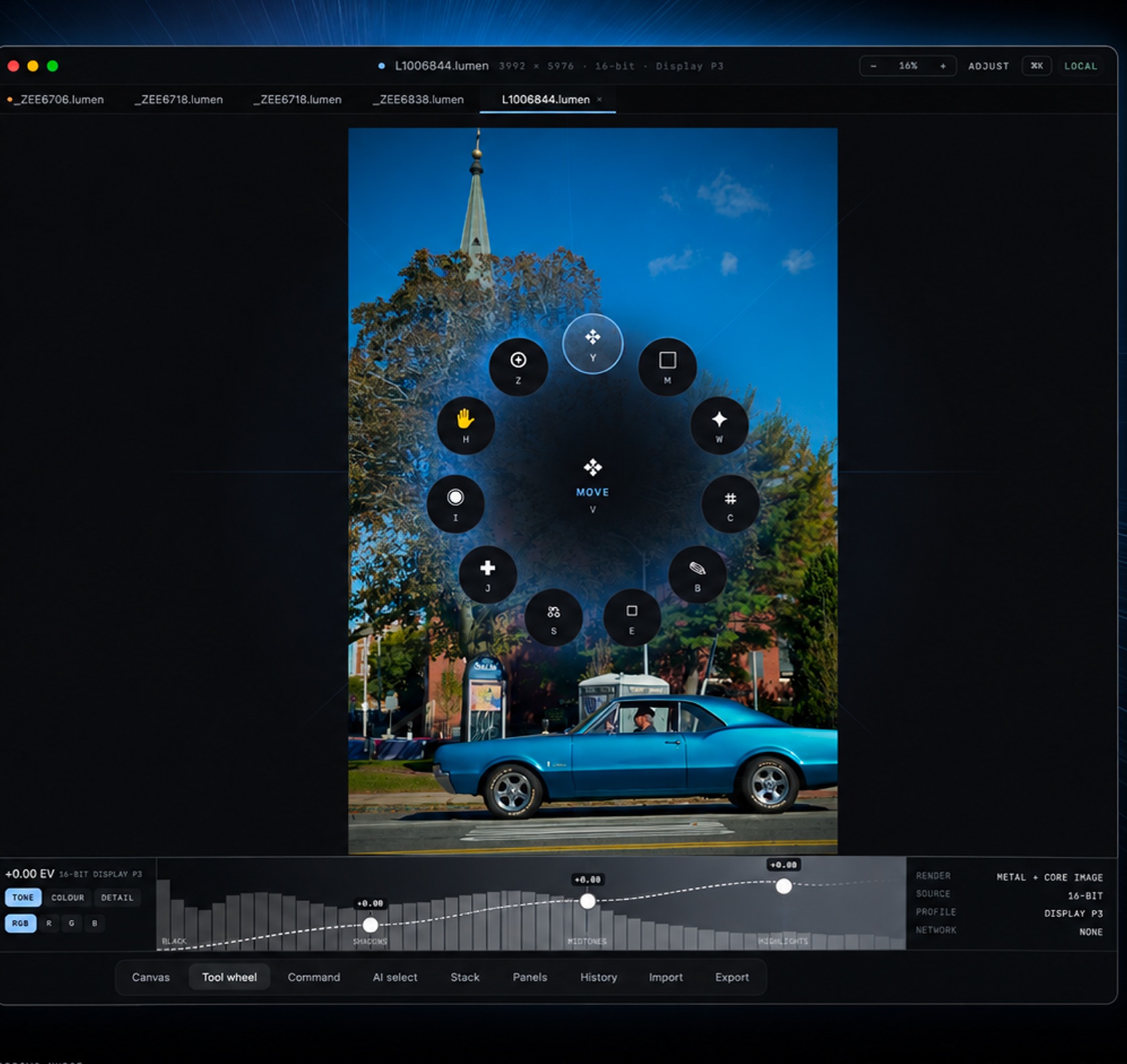 Lumen tool wheel